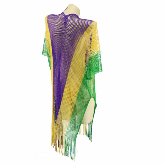 Mardi Gras Multi Color Poncho