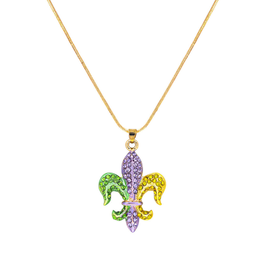 Mardi Gras Fleur De Lis Necklace