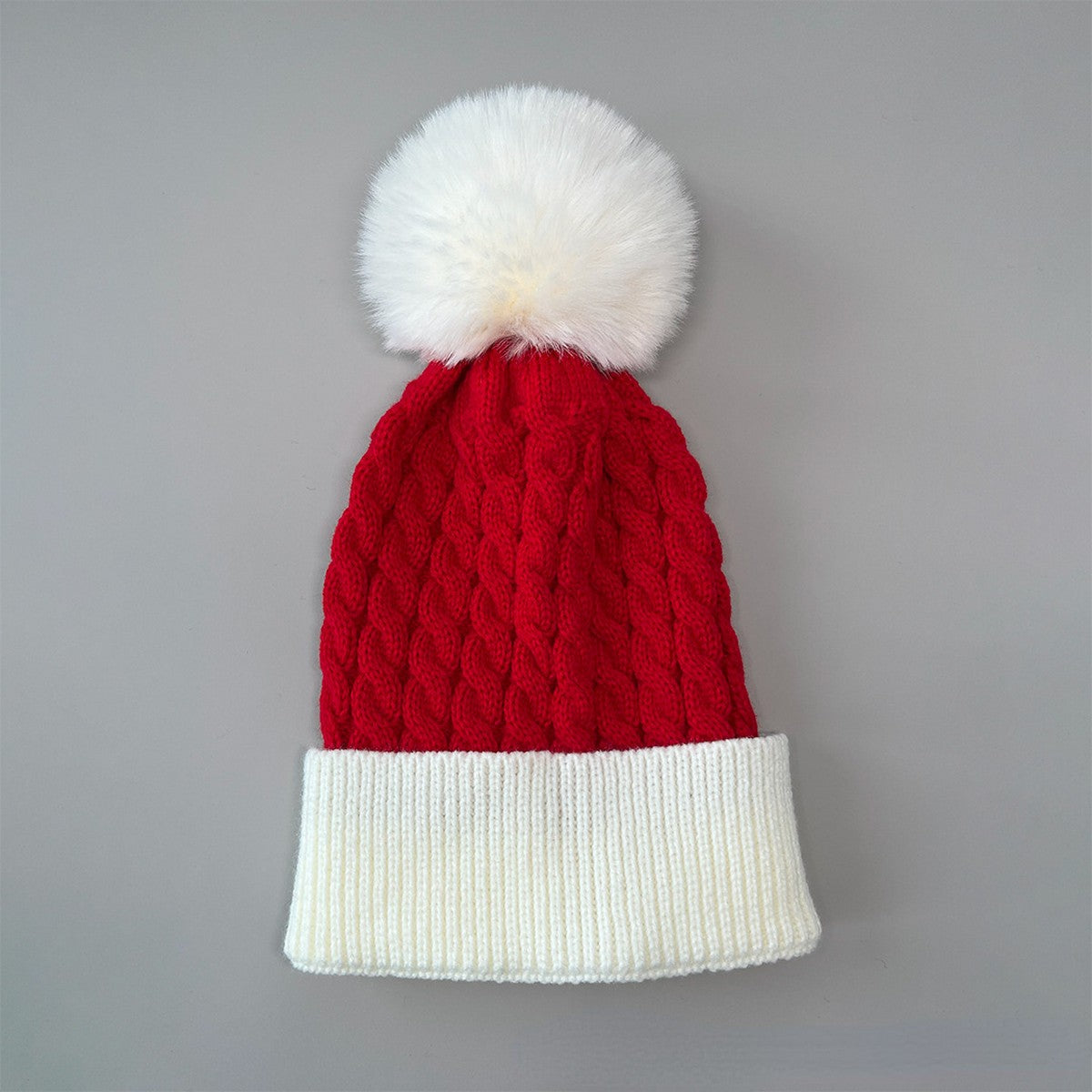 Christmas Bell Knitted Santa Hat with Twist