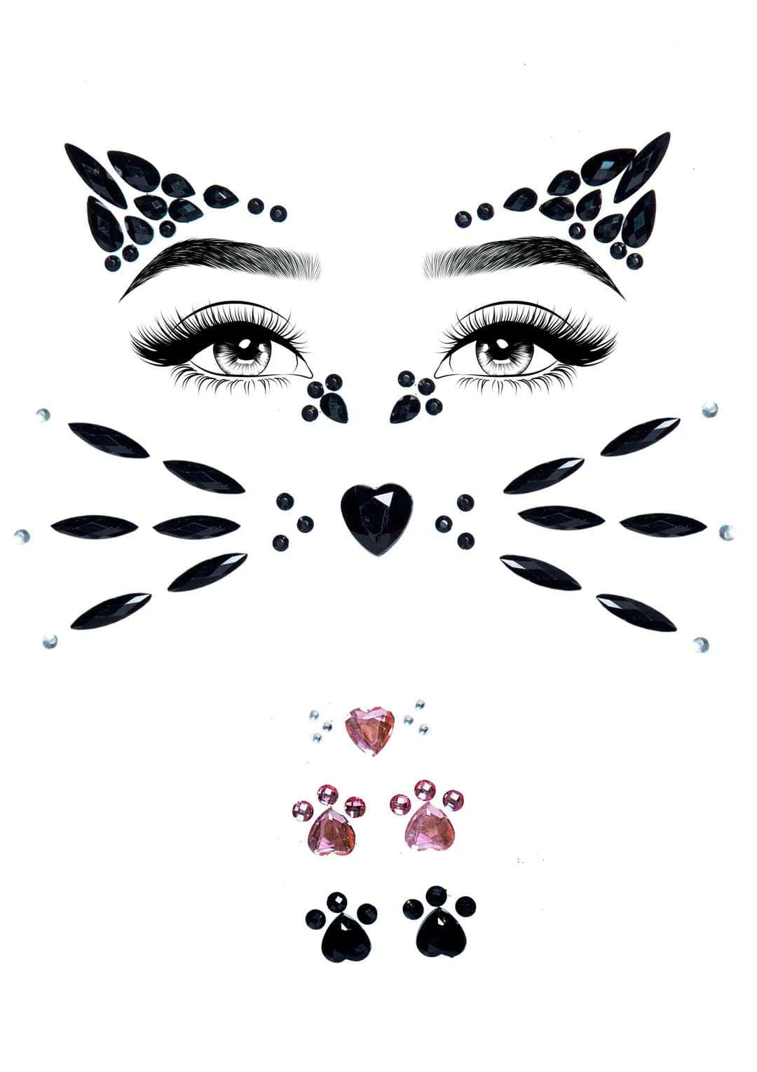 Face Jewels Sticker: Animal