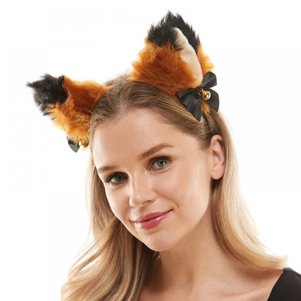 Animal Headband - Black With Brown Fur