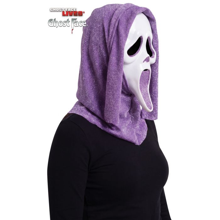 Ghost Face Glitter Mask - Purple