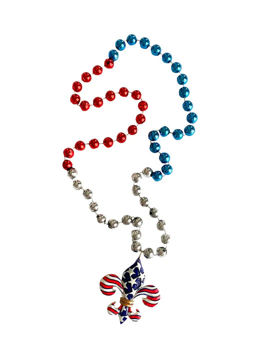 Specialty Beads - Patriotic Fleur De Lis