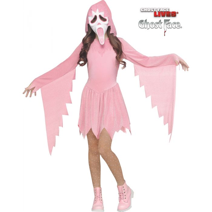 Pastel Pink Glitter Ghost Face