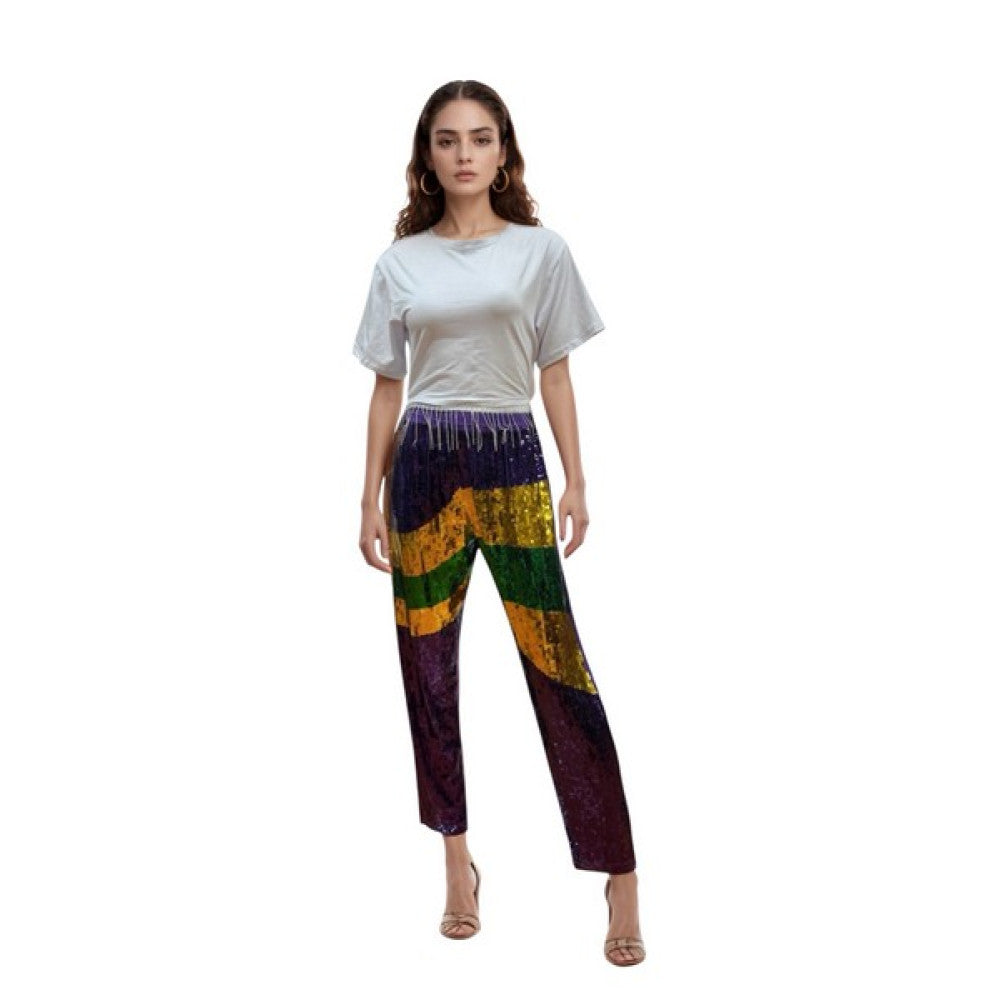 Sequin Mardi Gras Pants