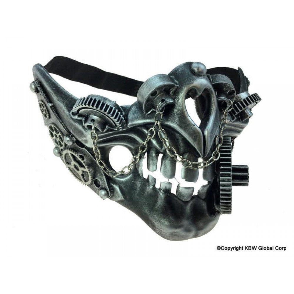 Steampunk Skull Mask - Silver/Gold Assortment