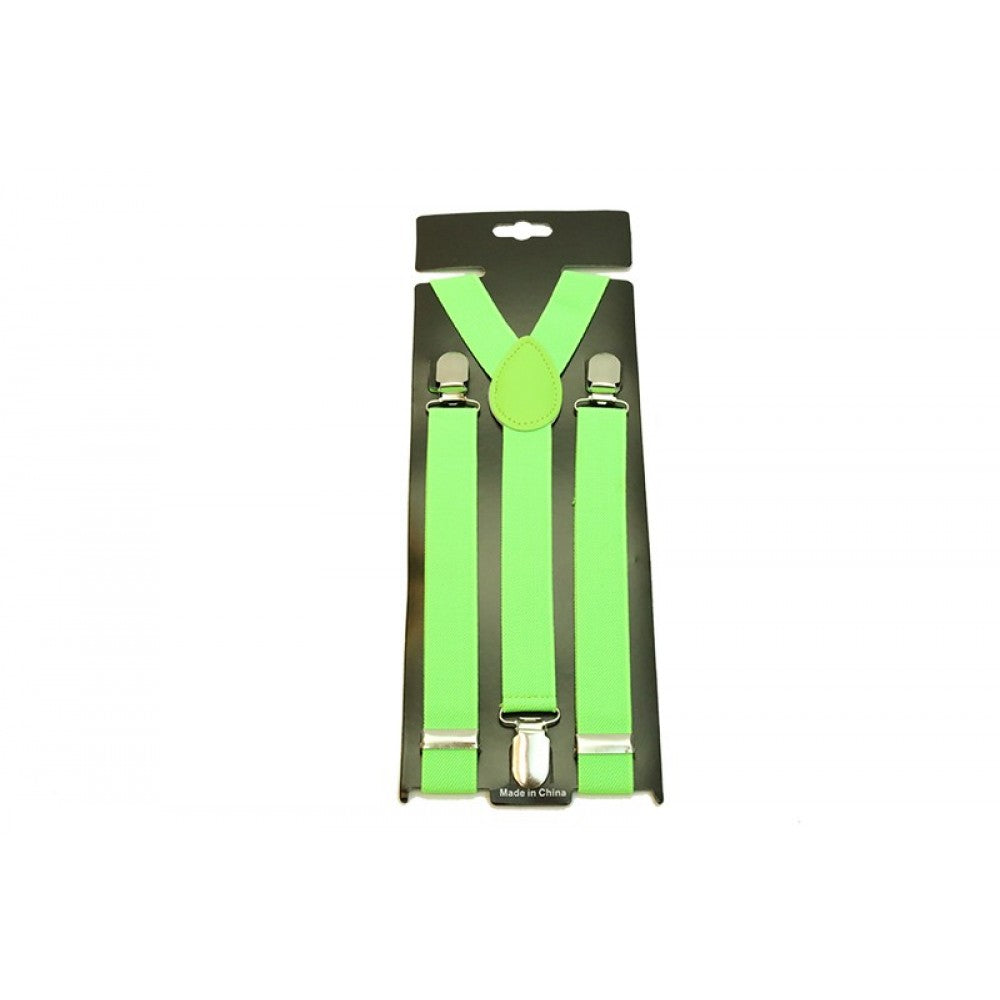 Suspenders - Bright Lime Green