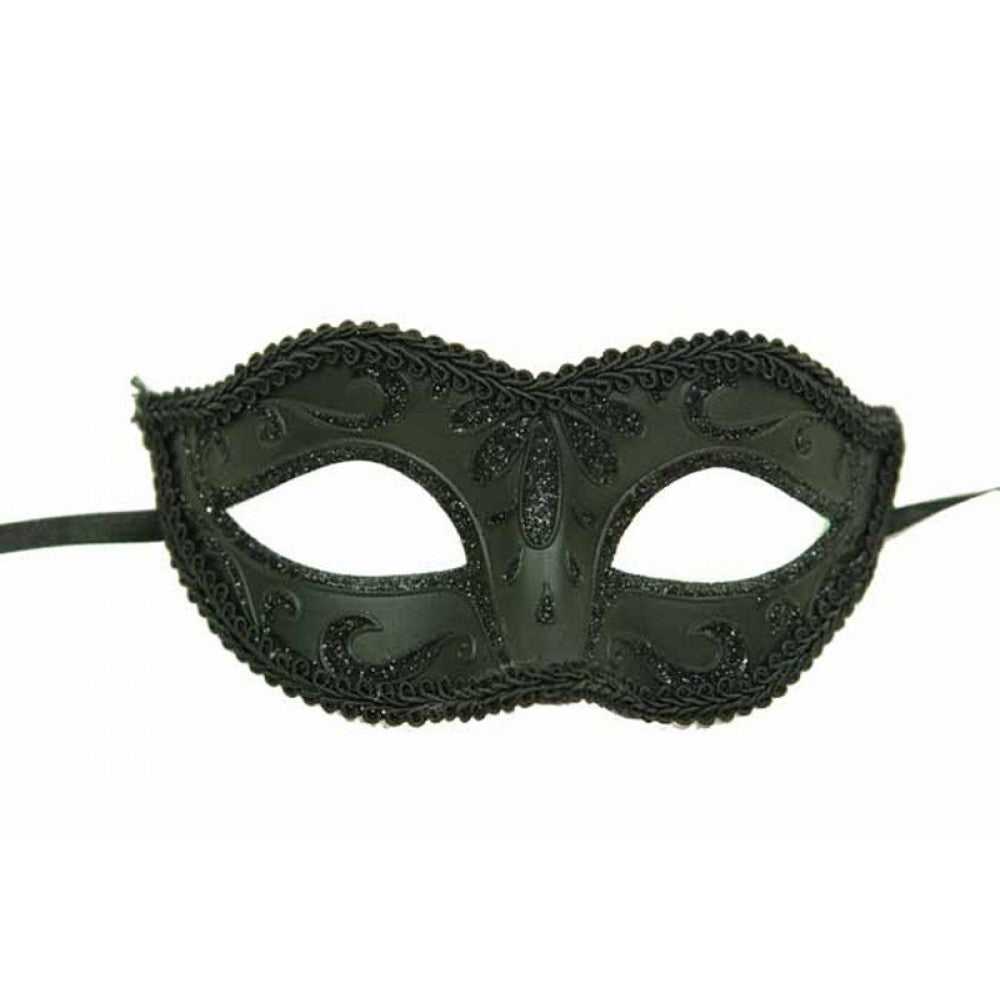 Venetian Half Mask - Black