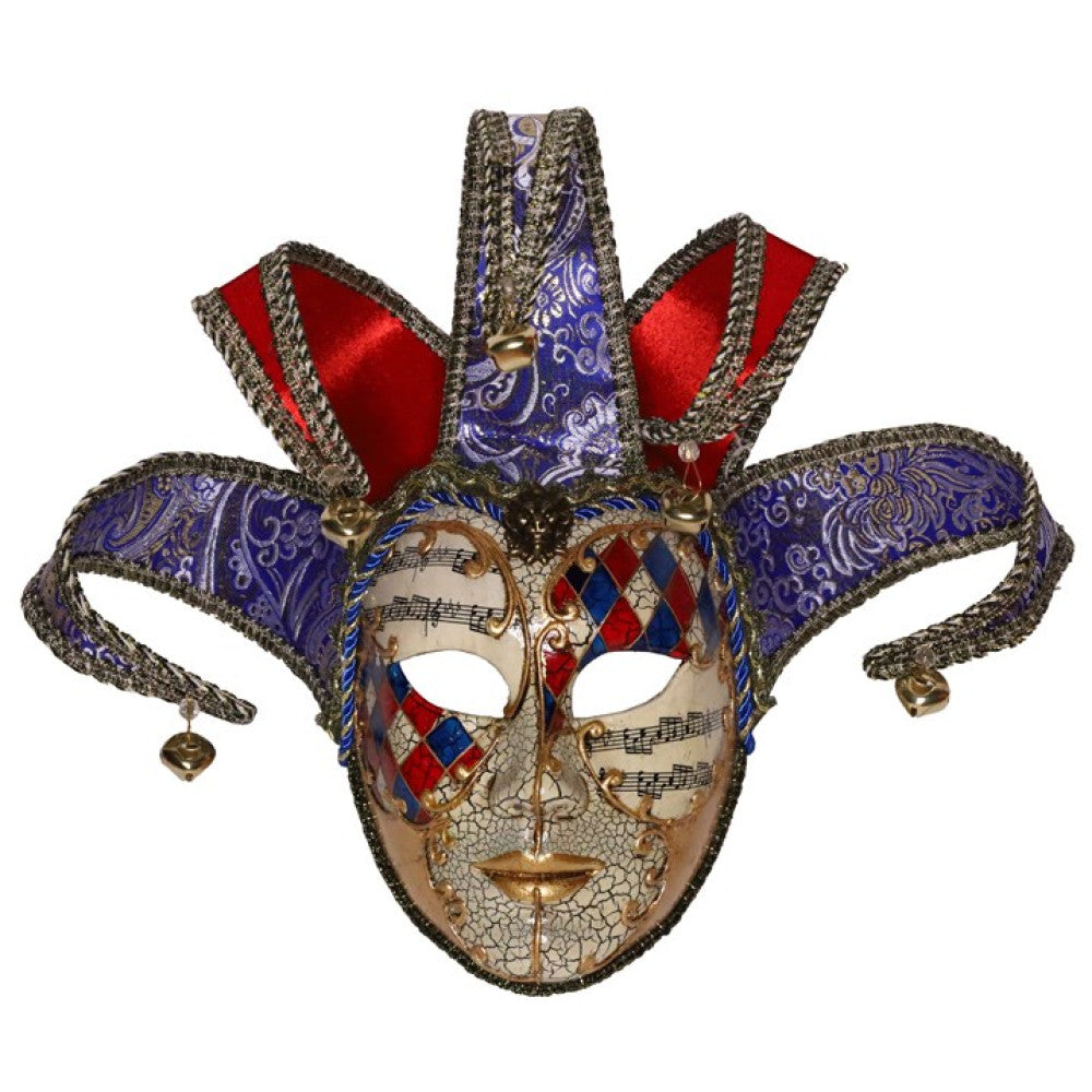 Venetian Jester mask Red /Blue