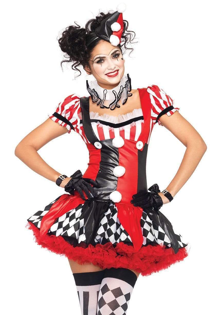 Women's Harlequin Clown Costume