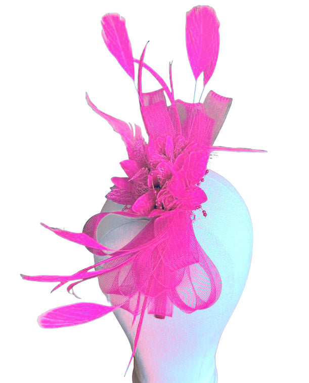 Hot Pink Fascinator Clip