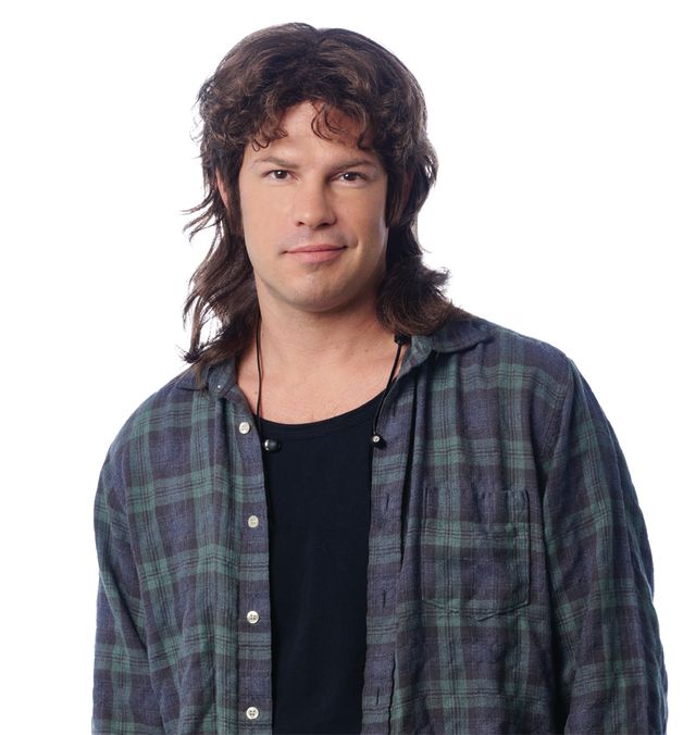 Hipster Mullet Wig - Brown