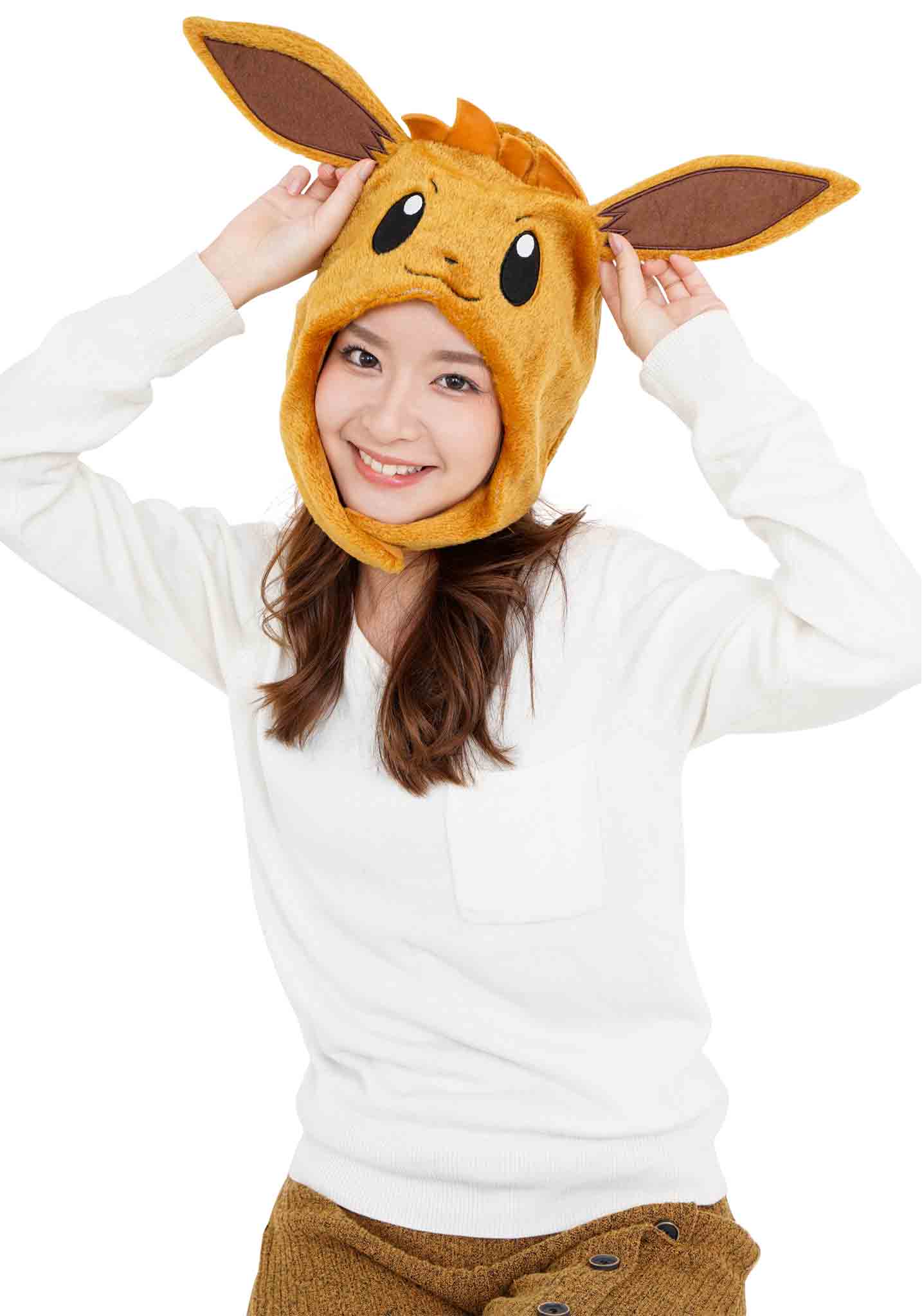 SAZAC Pokemon Eevee Kigurumi CAP Cosplay Peluche Cappello Eievui SAZAC Pokemon Eevee Kigurumi CAP Cosplay Peluche Cappello Eievui