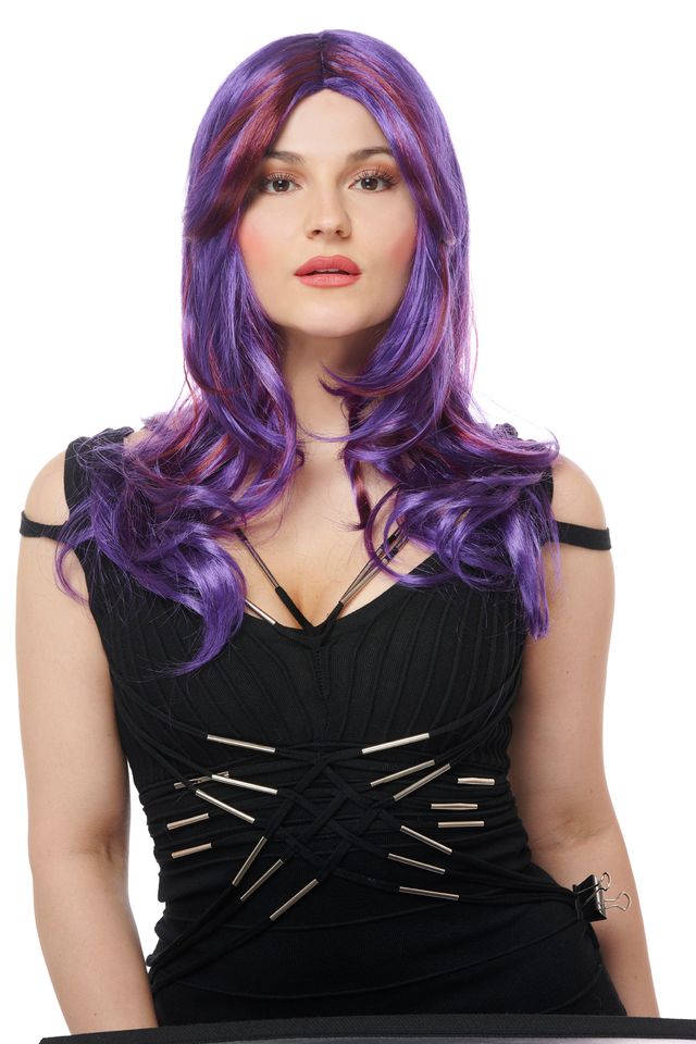 Purple Passion Wig - Purple With Red