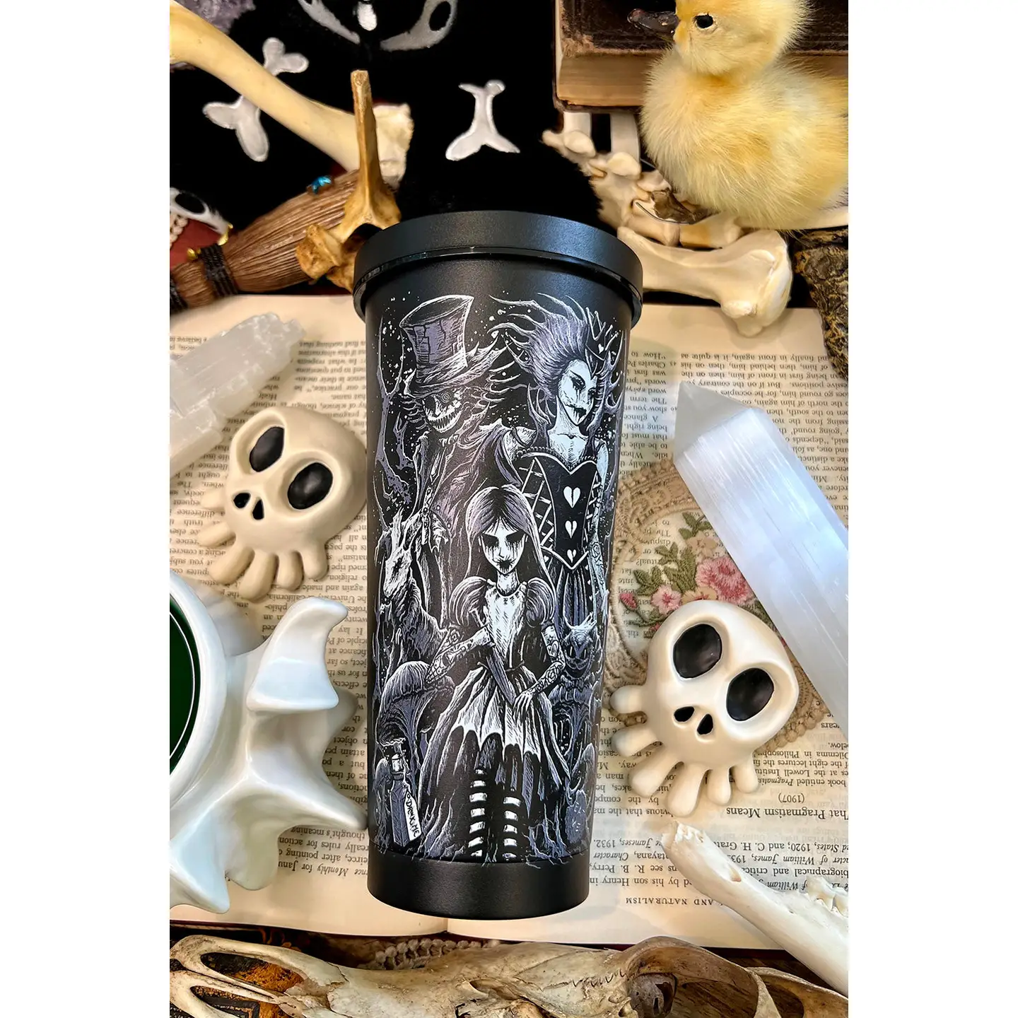 Alice in Wonderland Cold Brew Tumbler with Straw