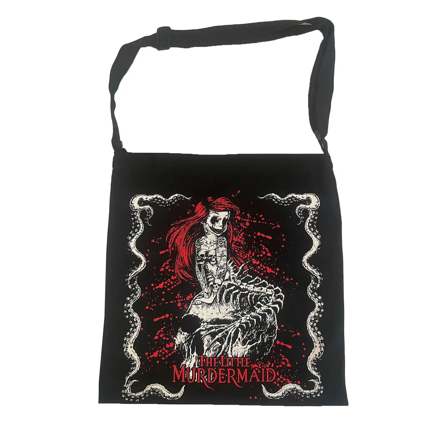 Shoulder Sling Zipper Tote Bag The Little Murdermaid