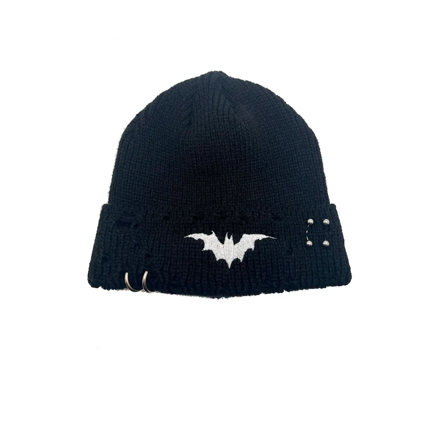 帽子 Nomad distressed pierced beanie Distressed Pierced Beanie [White Bat] – Johnnie Brocks