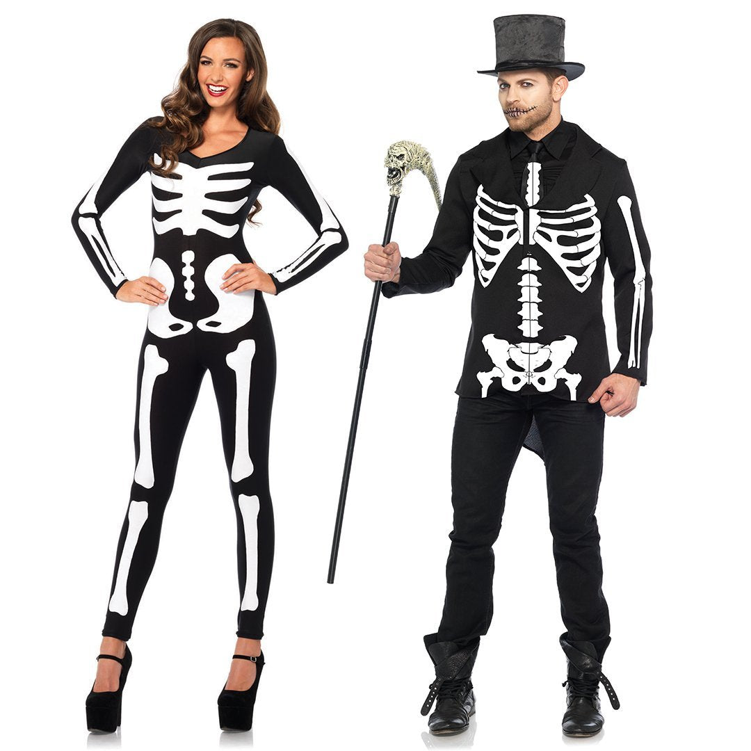Spandex Skeleton Catsuit: Glow In The Dark