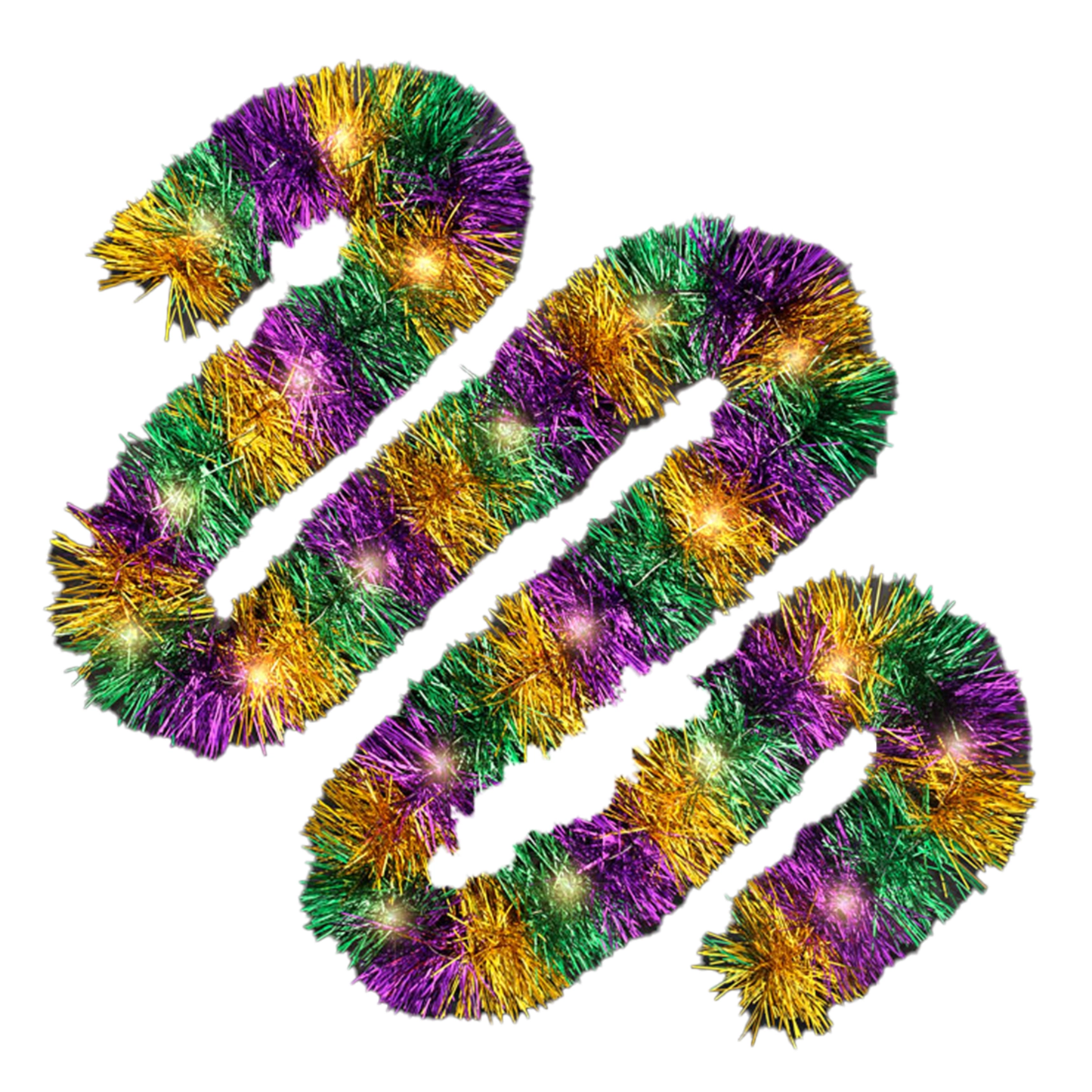 Mardi Gras Light-Up Sparkle Queen Tinsel Boa/Garland