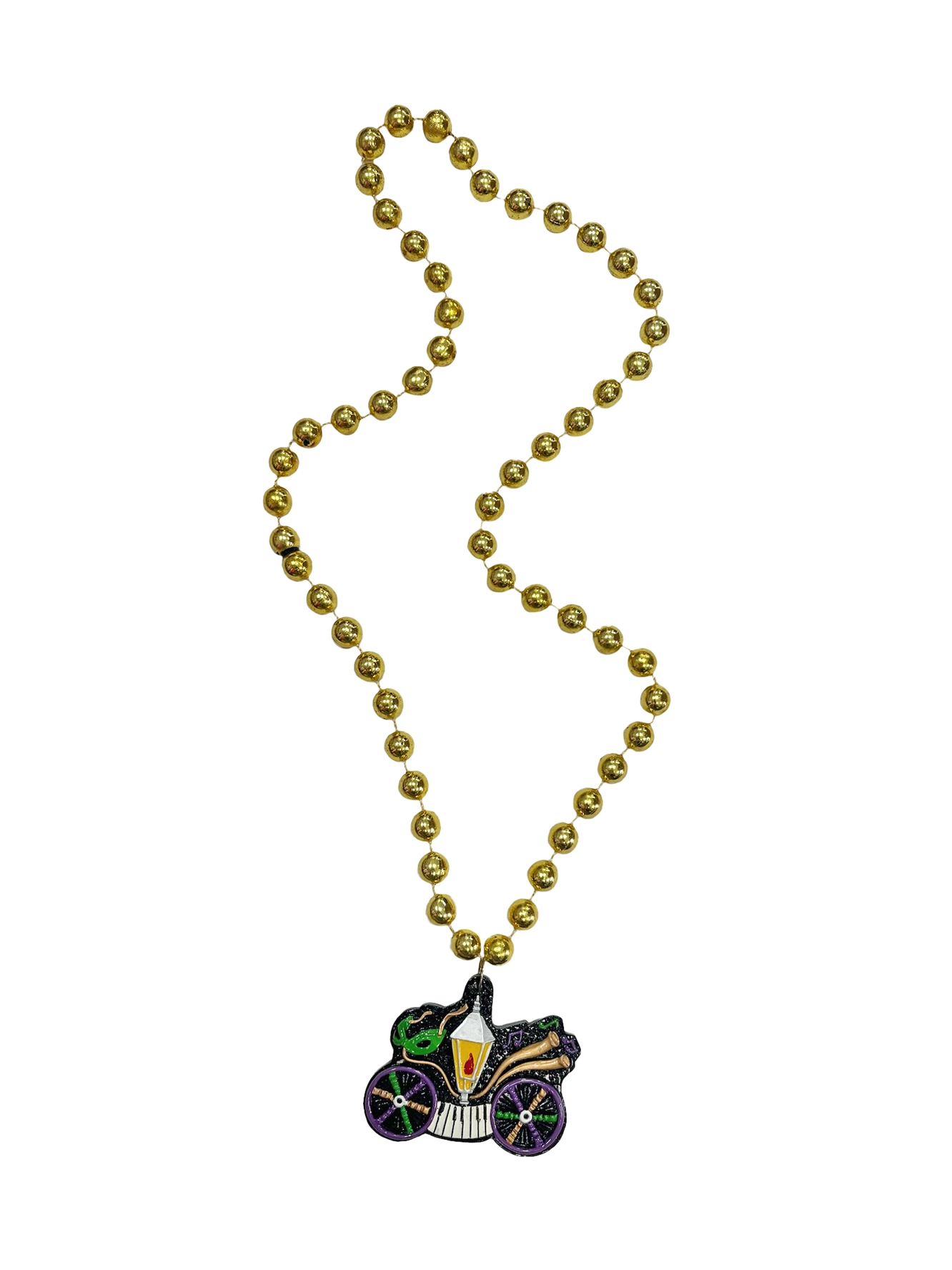 Specialty Beads - Bicycle Featuring Piano, Street Lamp, and Carriage Wheels On