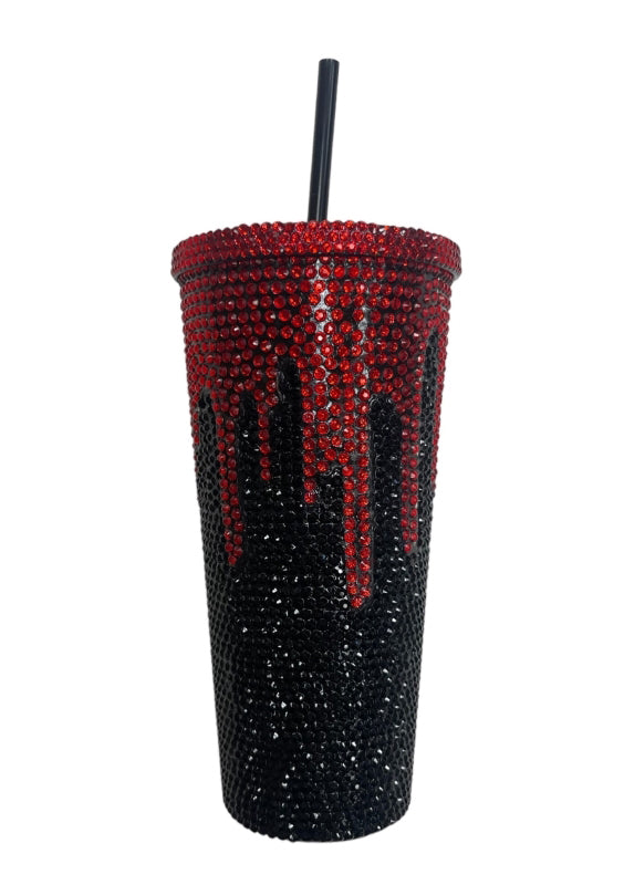 Rhinestone Tumbler - Dripping Blood