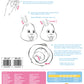 A visual guide how to wear the Easter Bunny head and attach the ears.