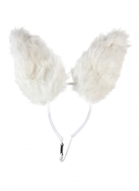 The back of the plush rabbit ears.