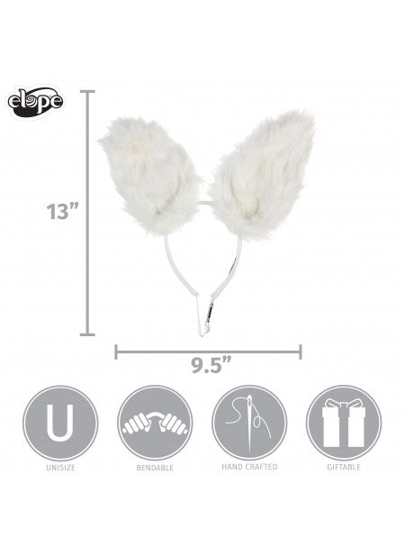A chart that provides a size comparison of the bunny ears accessory.