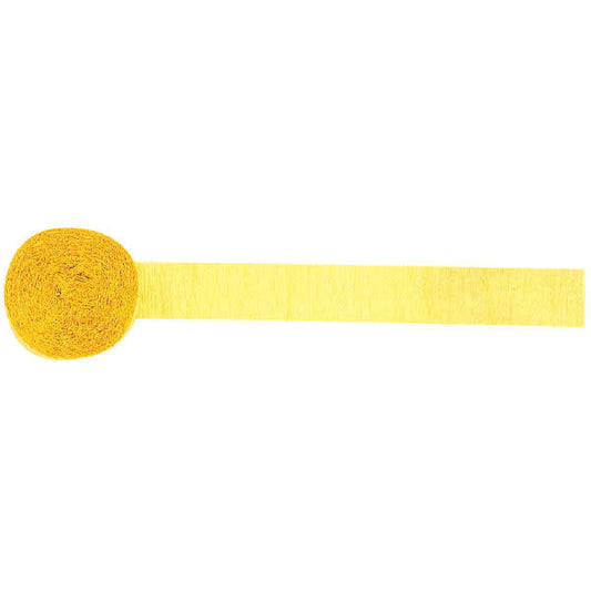 81' Crepe Streamer:  Yellow