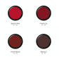 Ben Nye Creme Colors in special red CL - 130, Fresh Cut CL - 131, Fresh Blood CL - 14, and Maroon CL - 15.