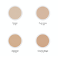 Ben Nye creme foundation in 4 shades, Fairest P - 41, Pure Ivory P - 023, Alabaster P - 43, and Creamy Beige L - 0.