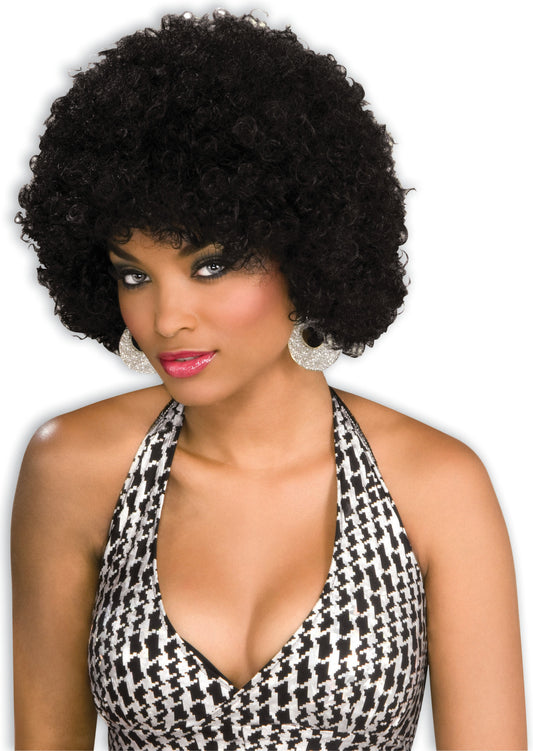 Adult Clown Afro Wig: Black