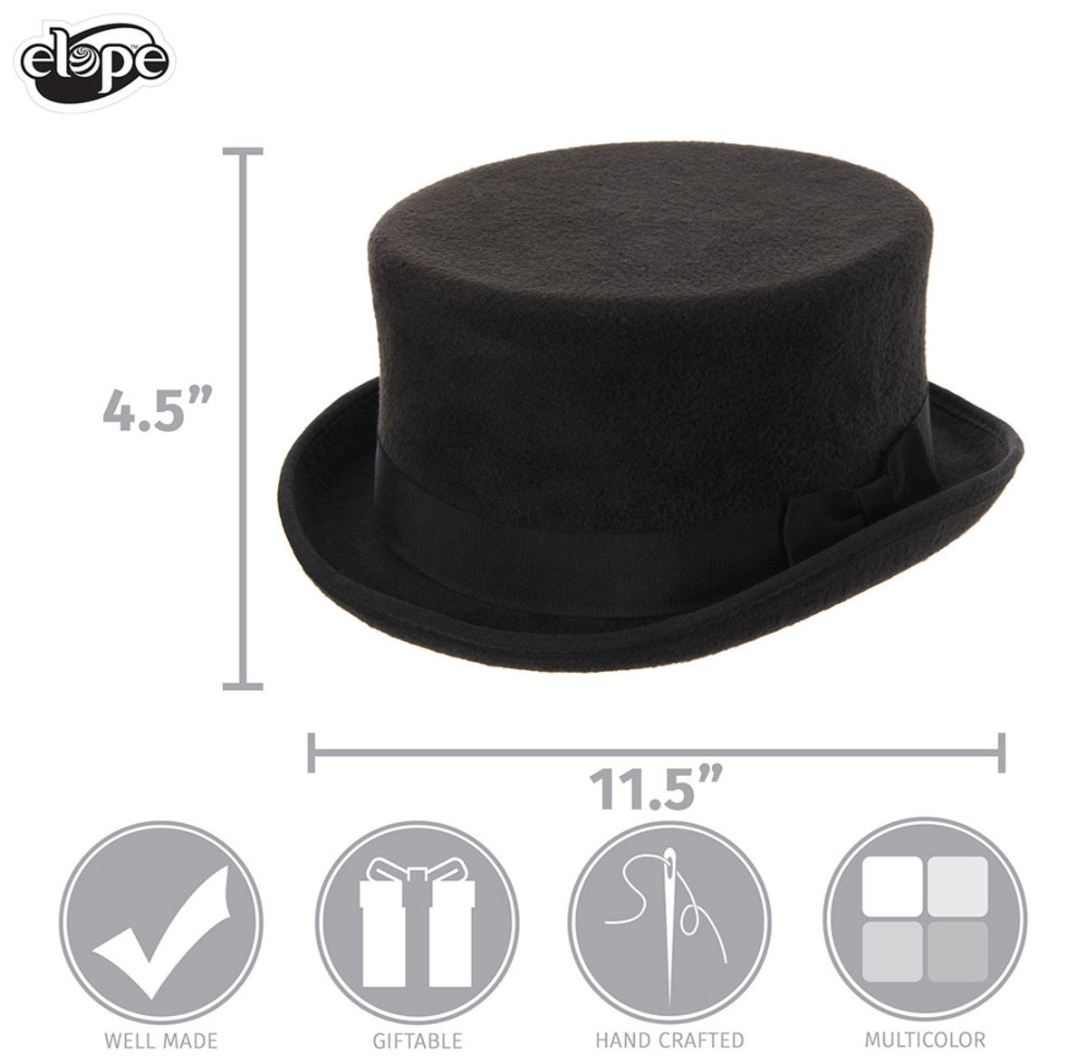 Elope Black John Bull Hat
