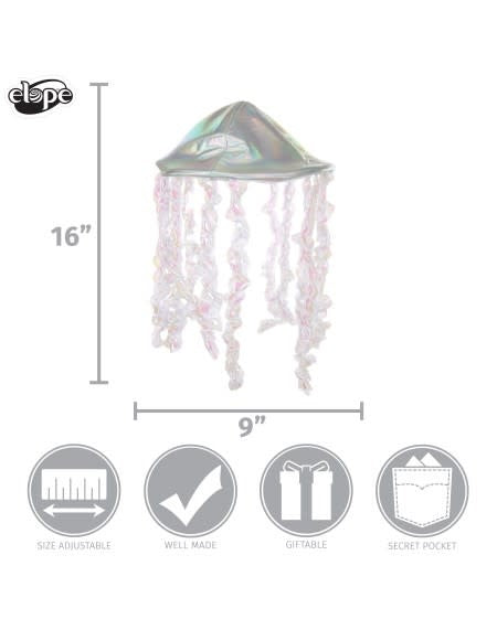 Elope Holographic Jellyfish Plush Hat