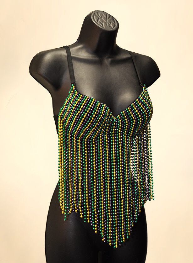 Mardi Gras Bra with Hanging Strands