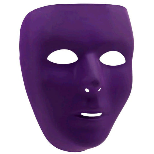 Full Plastic Face Mask - Purple