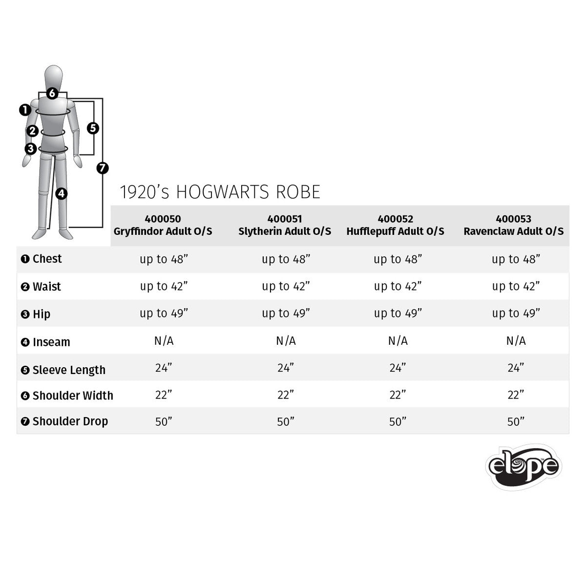 1920's Hogwarts Slytherin Robe - Adult One Size