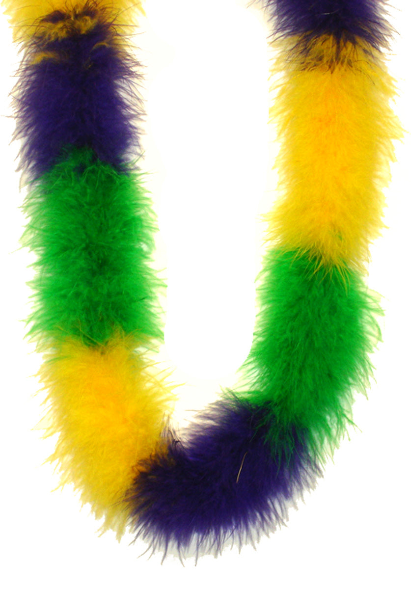 A fluffy Mardi Gras themed boa.