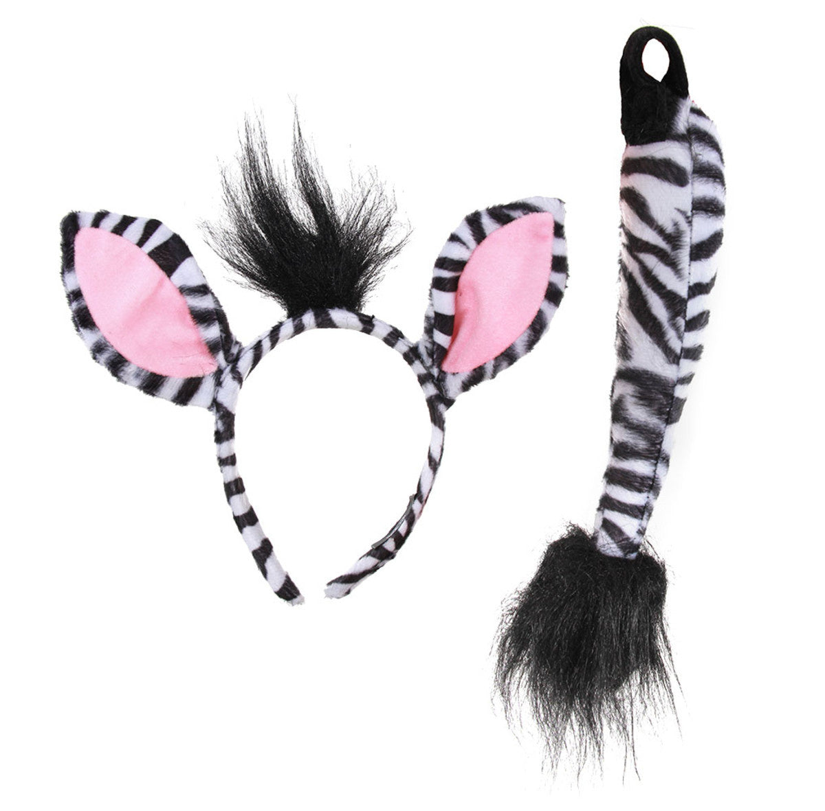 Zebra Ears Headband & Tail Kit