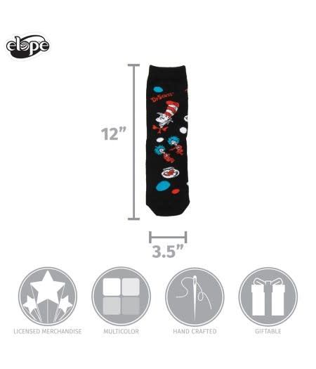 Dr. Seuss The Cat In The Hat Pattern Socks Kids