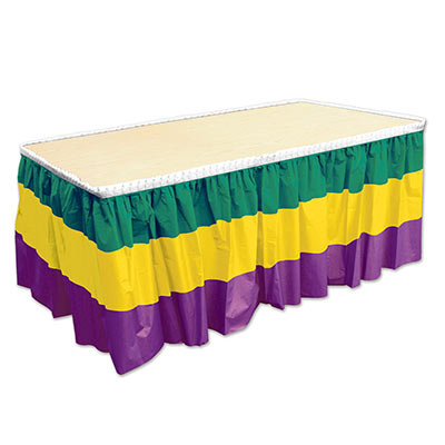 Mardi Gras Pleated Table Skirting: PGG