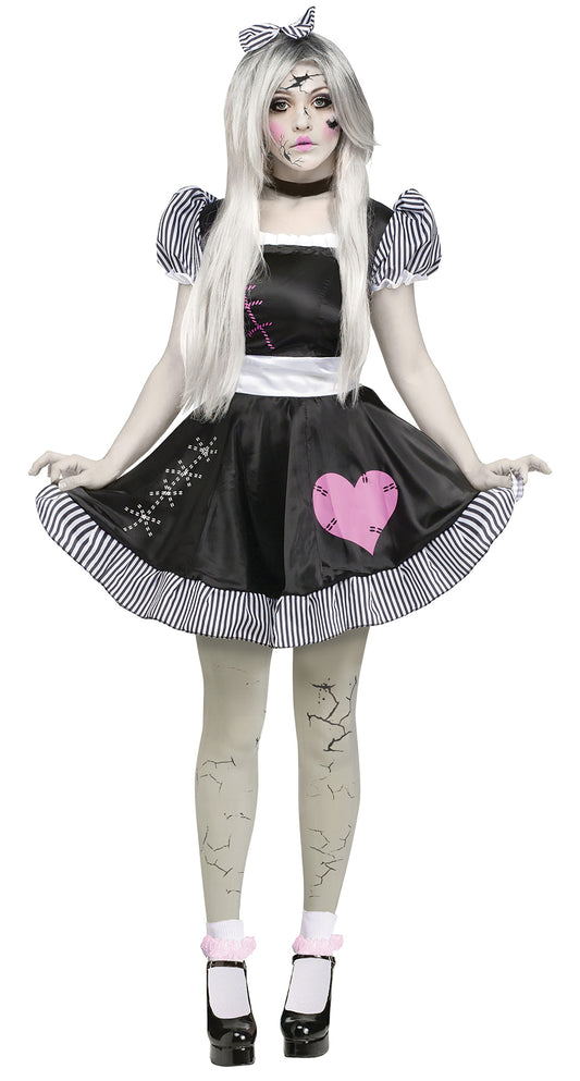 Girl's Broken Doll Costume