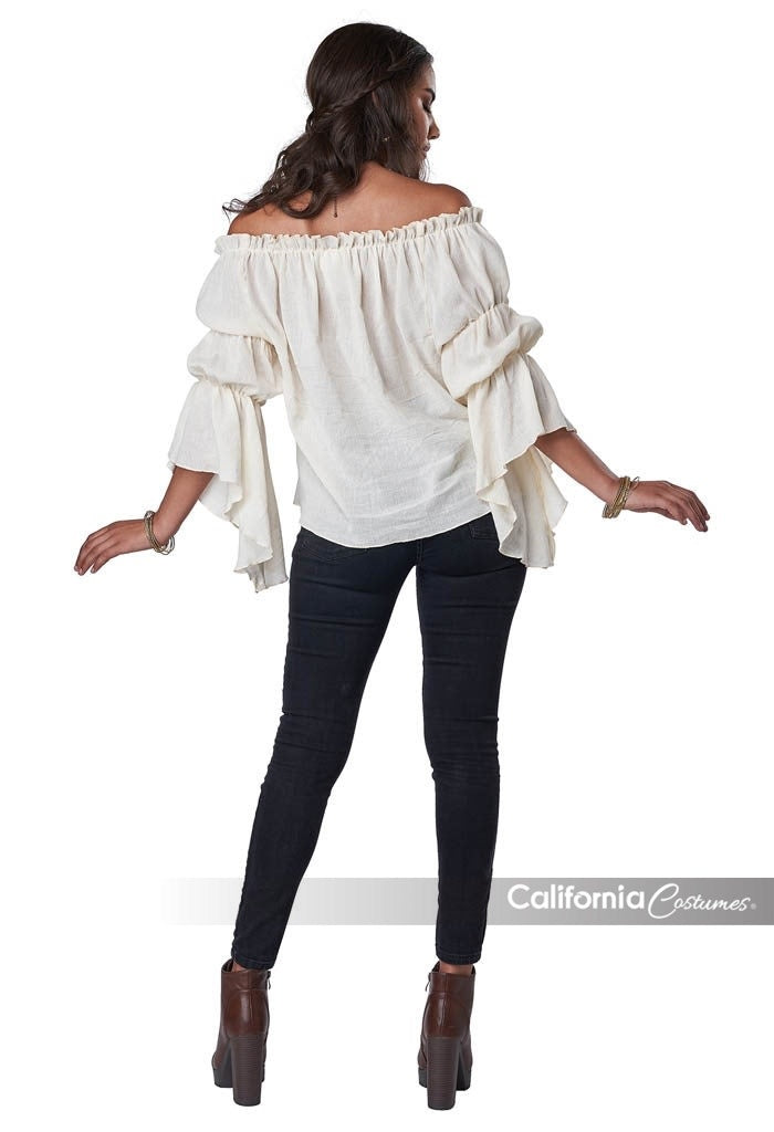 Women's Renaissance Peasant Blouse: Cream