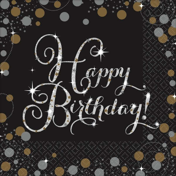 Luncheon Napkins - Happy Birthday! Sparkling Celebration (16ct.)