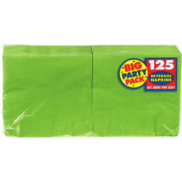 Beverage Napkins (125 ct) - Lime Green