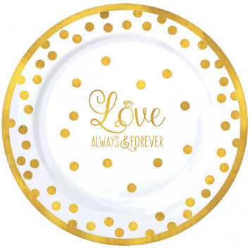 7" Premium Plastic Plates - "Love" (20ct.)