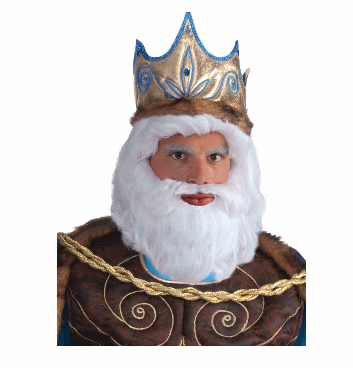 King Neptune Wig: White