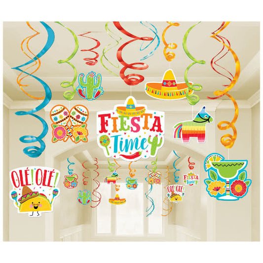 Foil Swirl Decorations - Fiesta Mega Pack