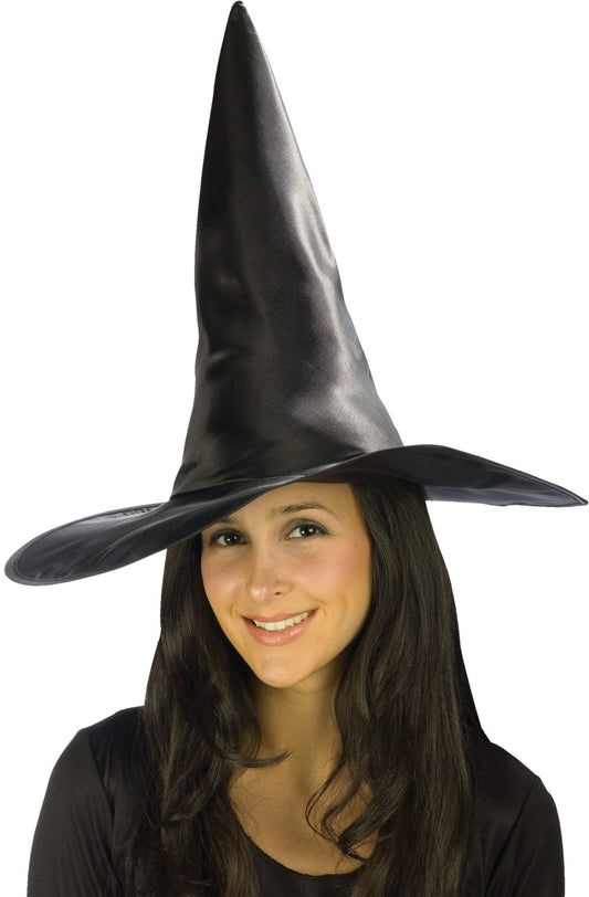 Adult Satin Witch Hat - Black