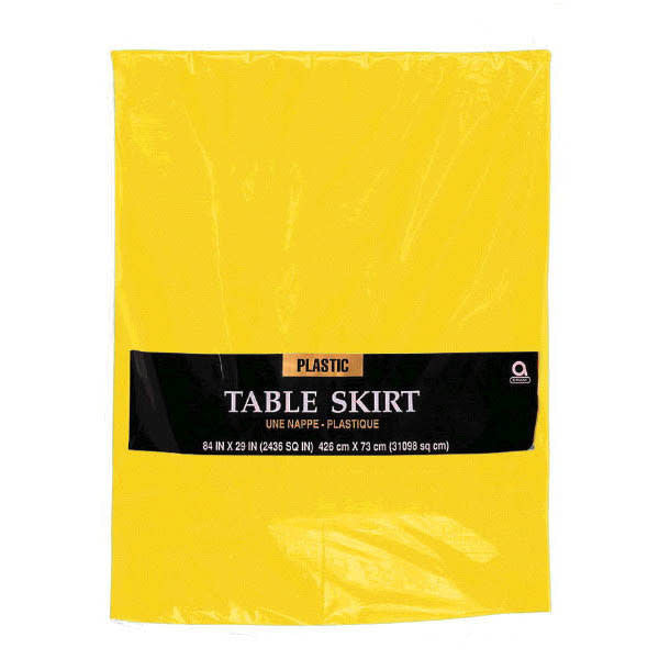 Yellow Plastic Table Skirt Johnnie Brock's Dungeon Johnnie Brocks